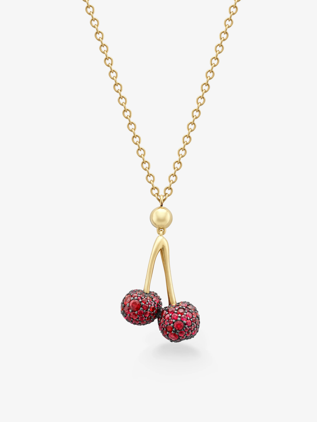 Fruit Salad Mini Ruby Cherries & Diamond Pendant View 4