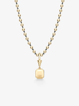 Ball n Chain 5.03ct Emerald Cut Sapphire Pendant