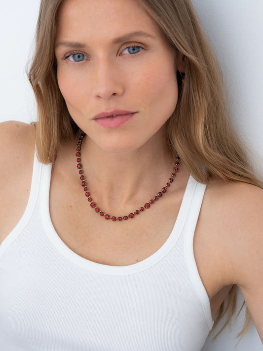 Fruit Salad Ruby Button Back Necklace View 3