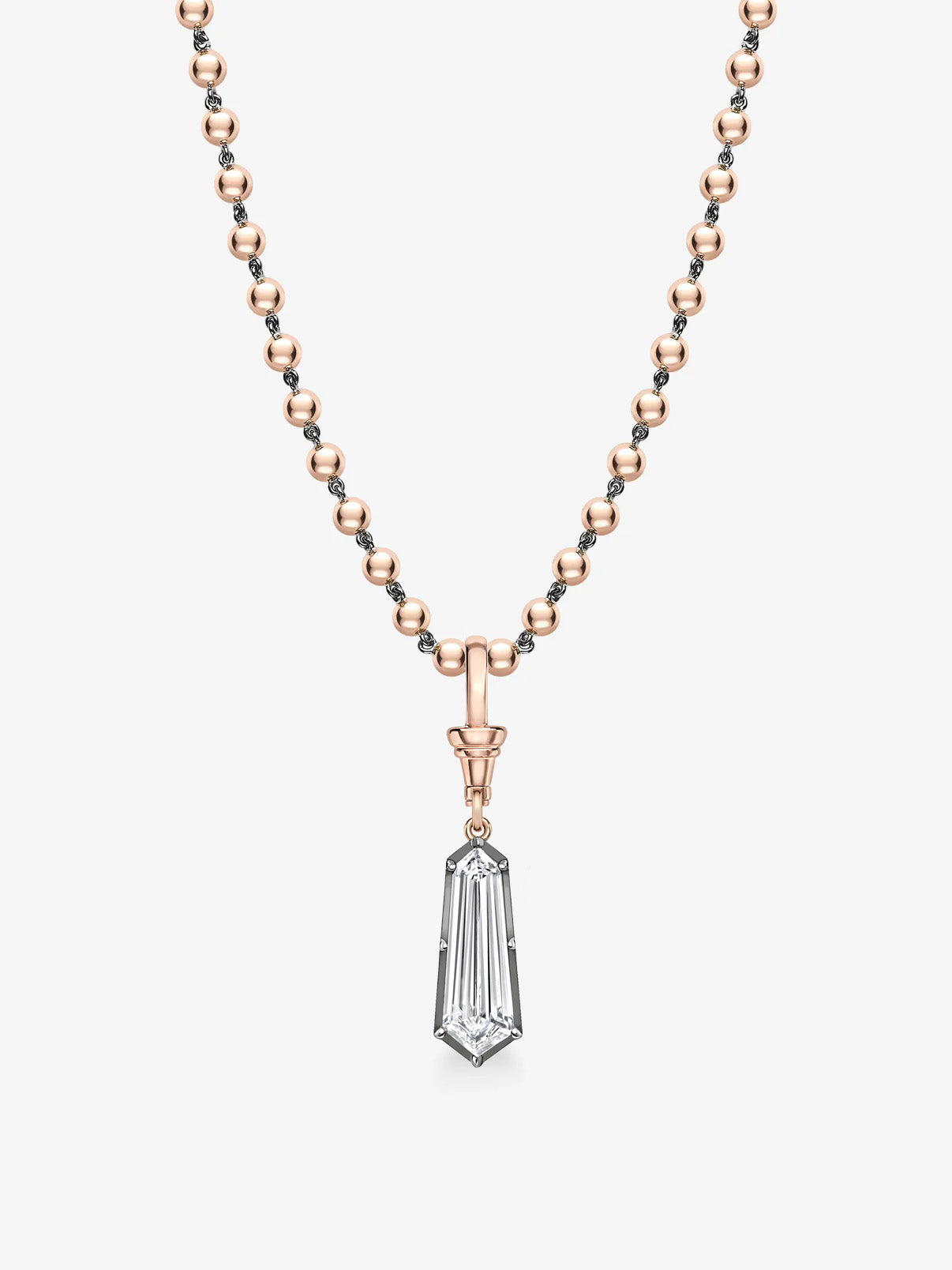 Ball n Chain 5.01ct Kite Diamond Pendant View 2