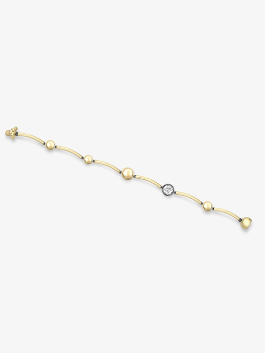 Orbit Yellow Gold & 0.50ct Diamond Sphere Bracelet View 2