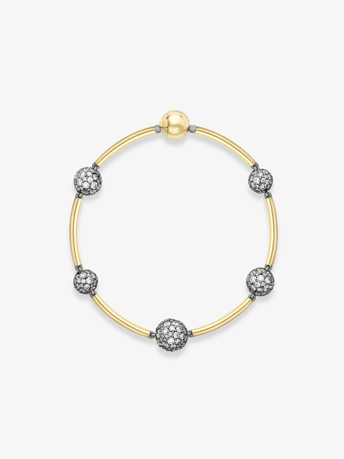 Orbit Yellow Gold & Pavé Diamond Sphere Bracelet – Jessica McCormack UK