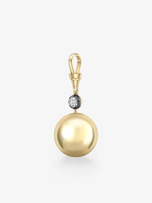 Orbit Yellow Gold & 0.40ct Diamond Sphere Pendant View 5