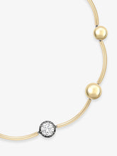 Orbit Yellow Gold & Diamond Sphere Necklace