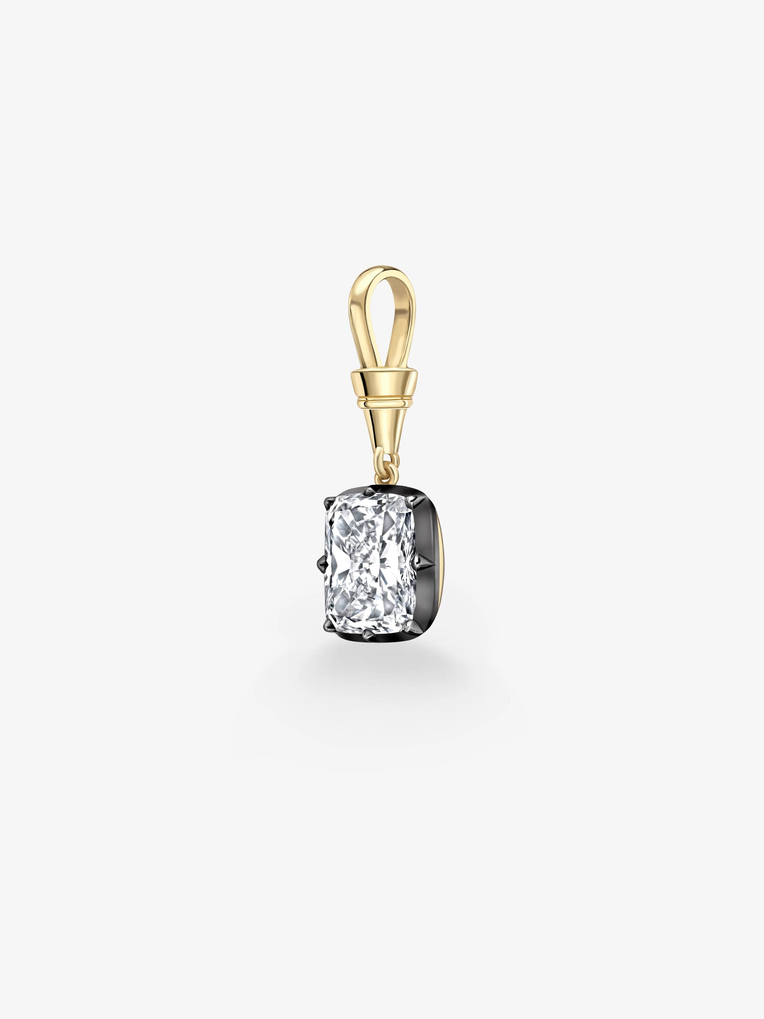 Ball n Chain 6.20ct Cushion Diamond Pendant View 3
