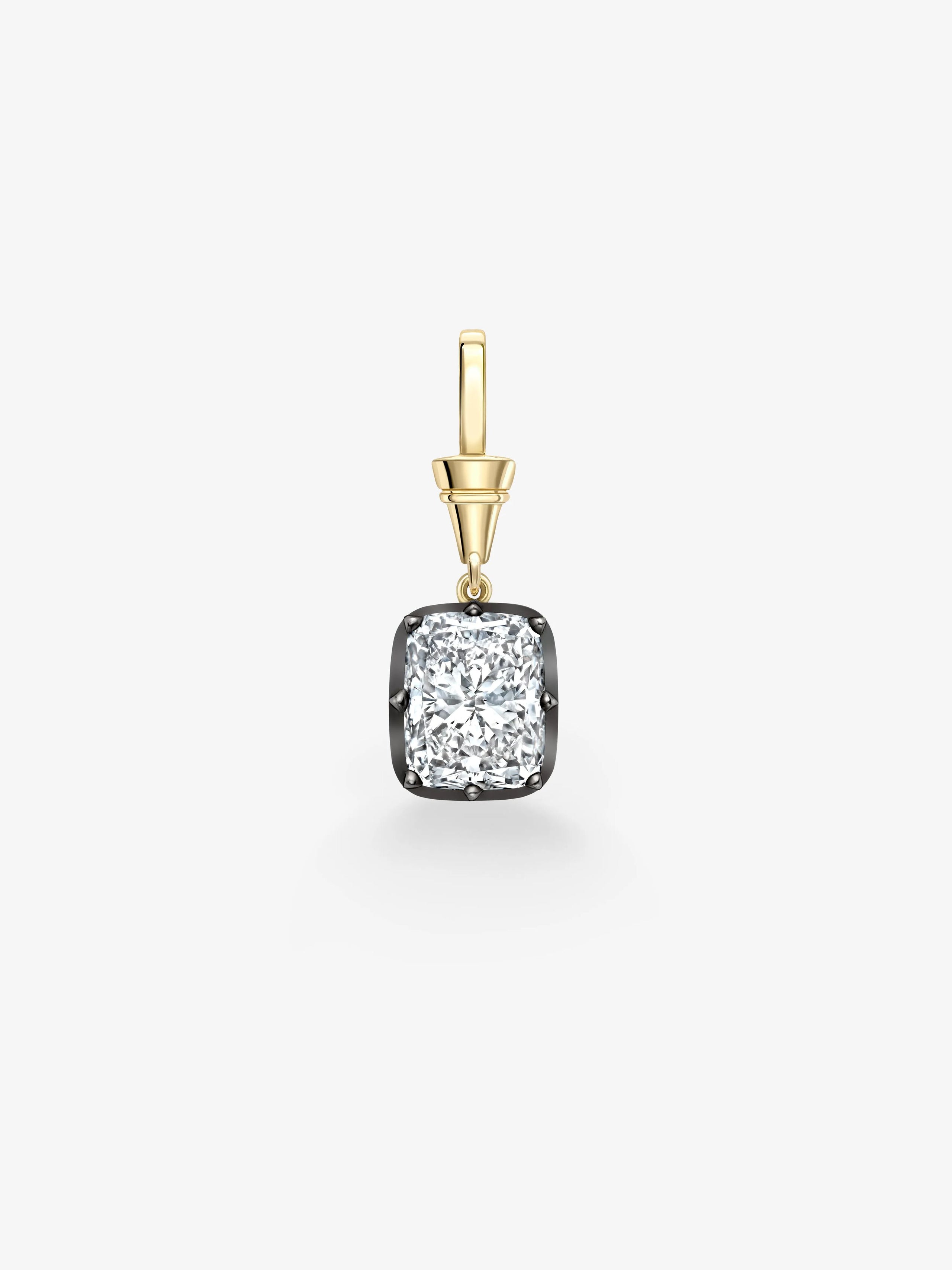 Ball n Chain 6.20ct Cushion Diamond Pendant View 1