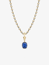 Ball n Chain 4.45ct Cushion Cut Sapphire Pendant