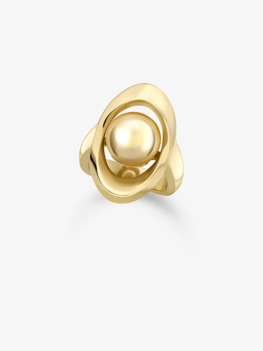 Orbit Golden South Sea Pearl Ring View 4