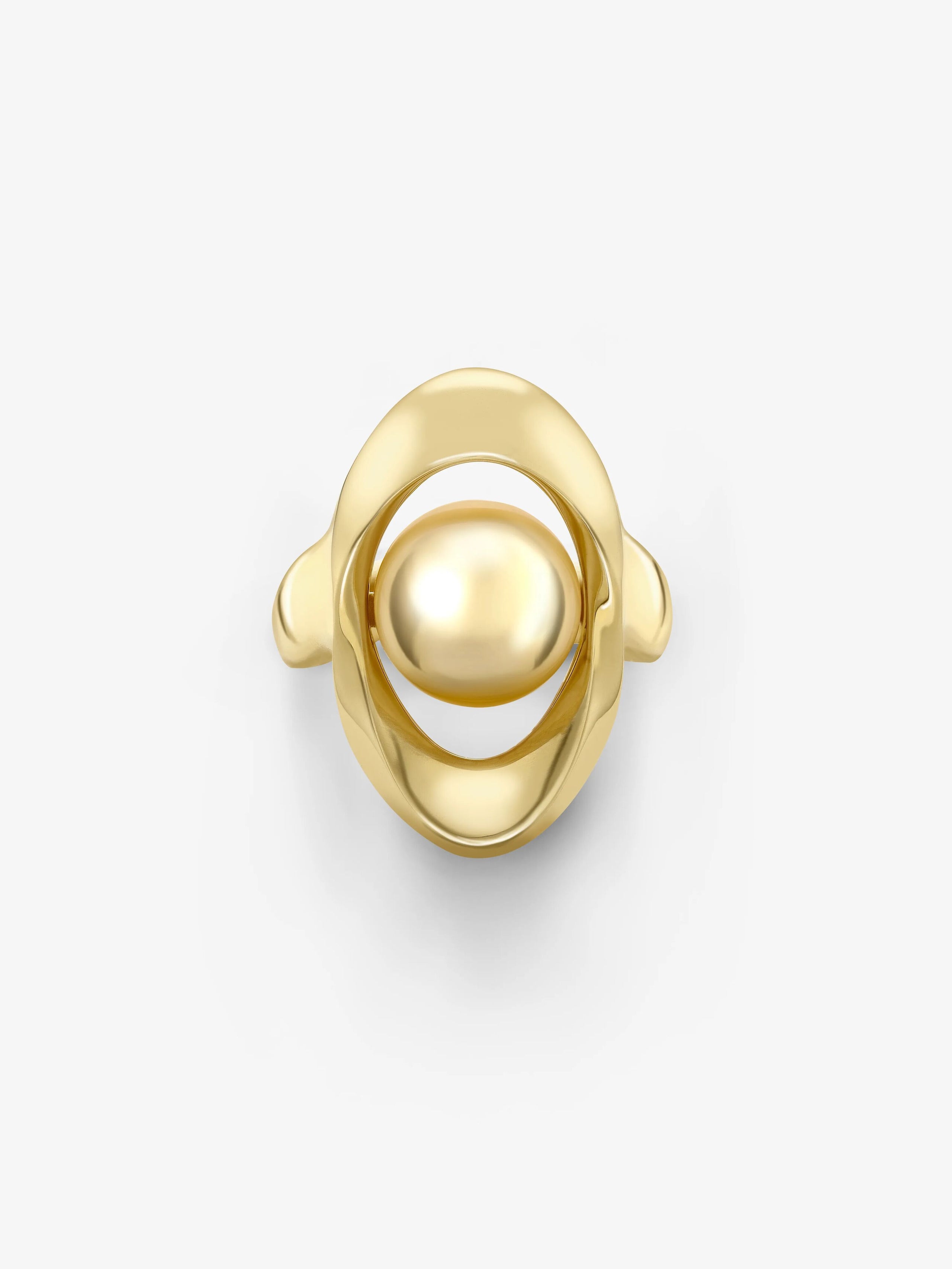 Orbit Golden South Sea Pearl Ring View 1