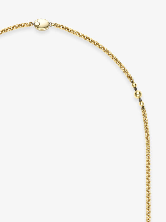 Orbit Yellow Gold Belcher Ball n Chain 32" Necklace View 4