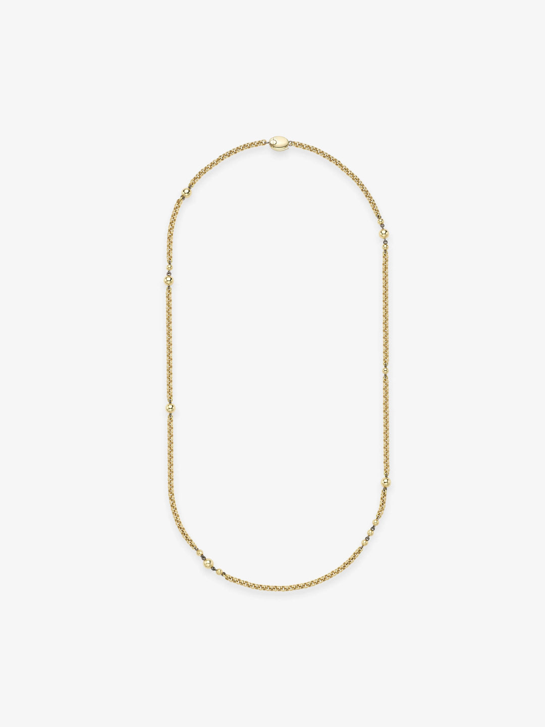 Orbit Yellow Gold Belcher Ball n Chain 21" Necklace  View 1