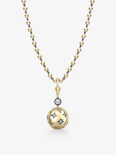 Orbit Yellow Gold & Diamond Star-Set Sphere Pendant