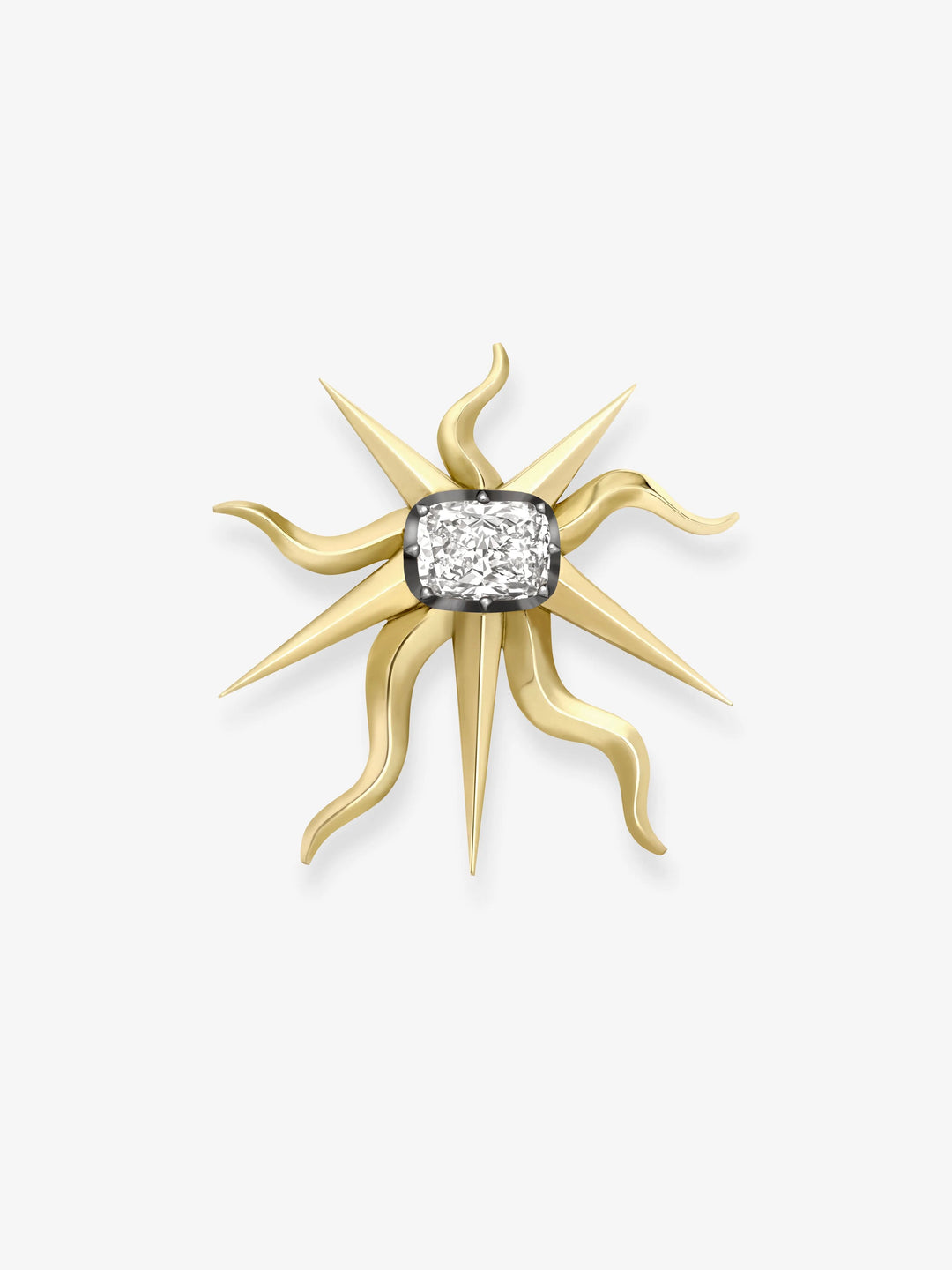 Orbit 7.01ct Cushion Cut Diamond Brooch  View 1