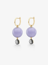 Orbit Lilac Jade & 0.40ct Diamond Sphere Gypset Hoop Earrings