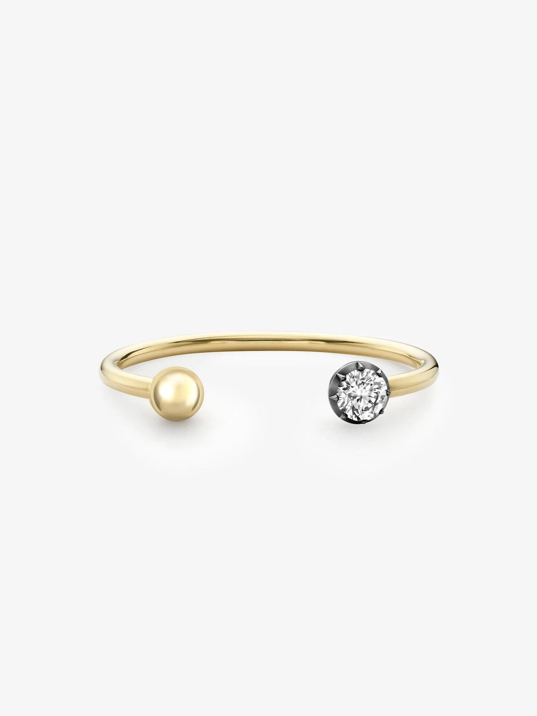Orbit Yellow Gold & 3.42ct Diamond Sphere Bangle  View 1
