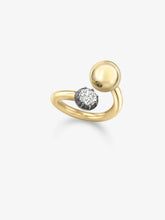 Orbit Yellow Gold & 0.80ct Diamond Sphere Ring