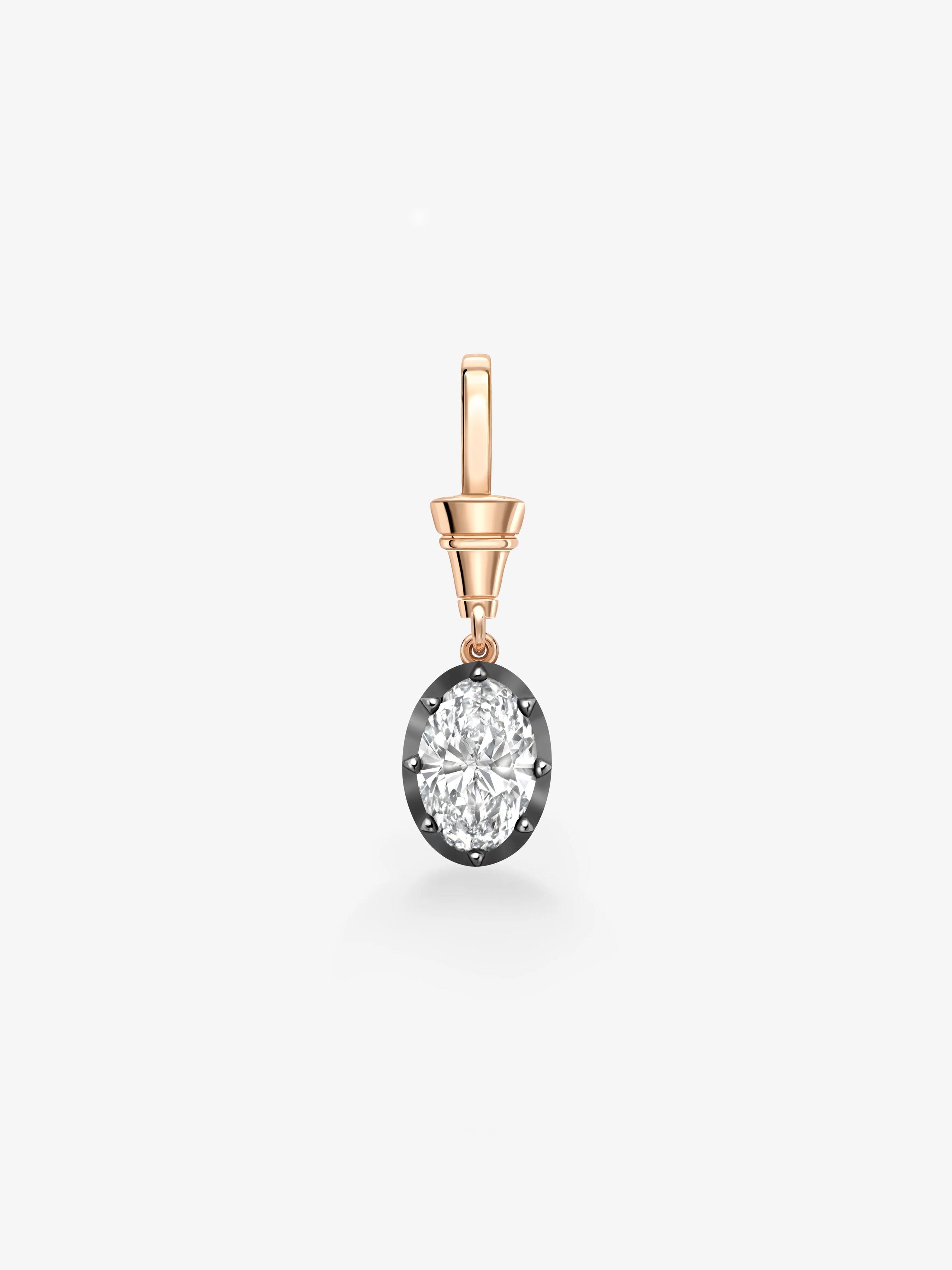 Ball n Chain 2.25ct Oval Diamond Pendant View 1