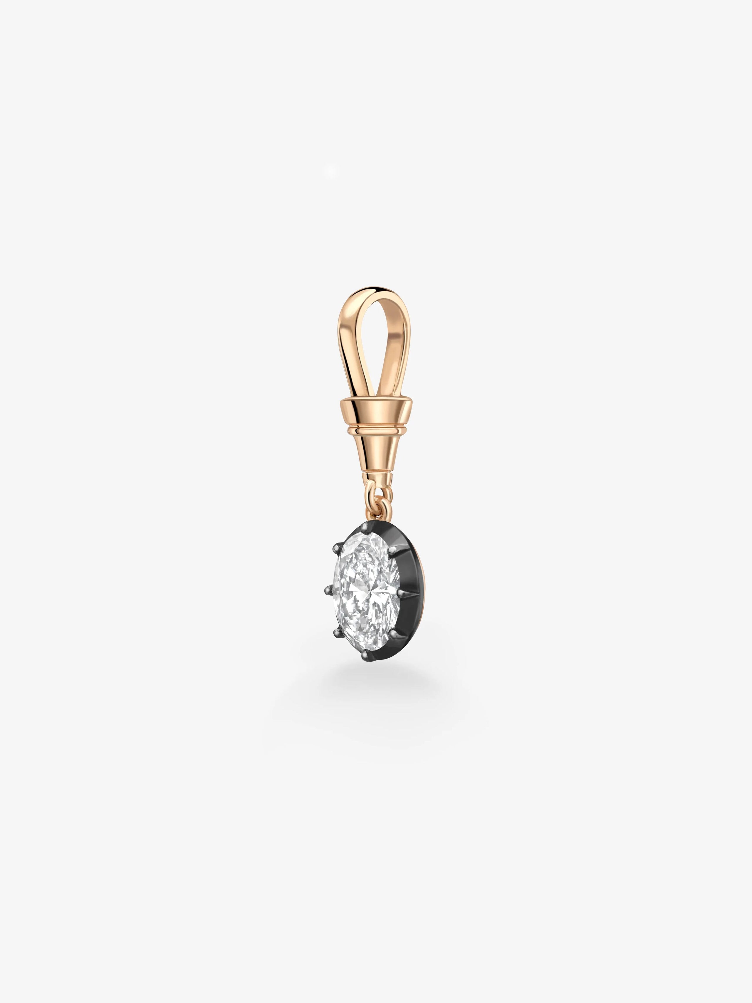 Ball n Chain 1.50ct Oval Diamond Pendant View 3