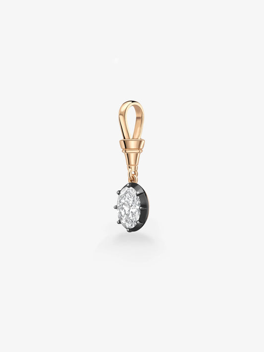 Ball n Chain 1.50ct Oval Diamond Pendant View 3