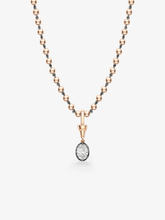 Ball n Chain 1.50ct Oval Diamond Pendant