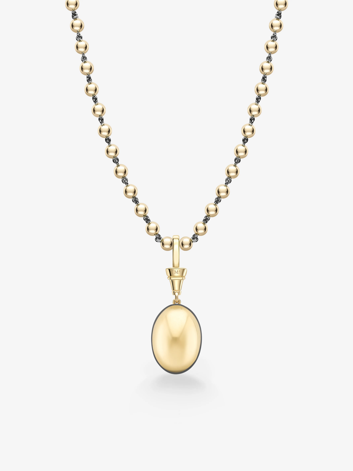 Ball n Chain 6.15ct Oval Diamond Pendant View 4