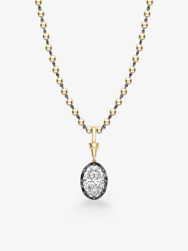 Ball n Chain 6.15ct Oval Diamond Pendant