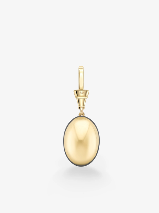 Jessica McCormack 6.15ct oval diamond pendant in yellow gold, with a sculptural bail and delicate ball n chain detailing View 5