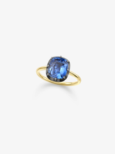 4.48ct Cushion Cut Sapphire Button Back Ring