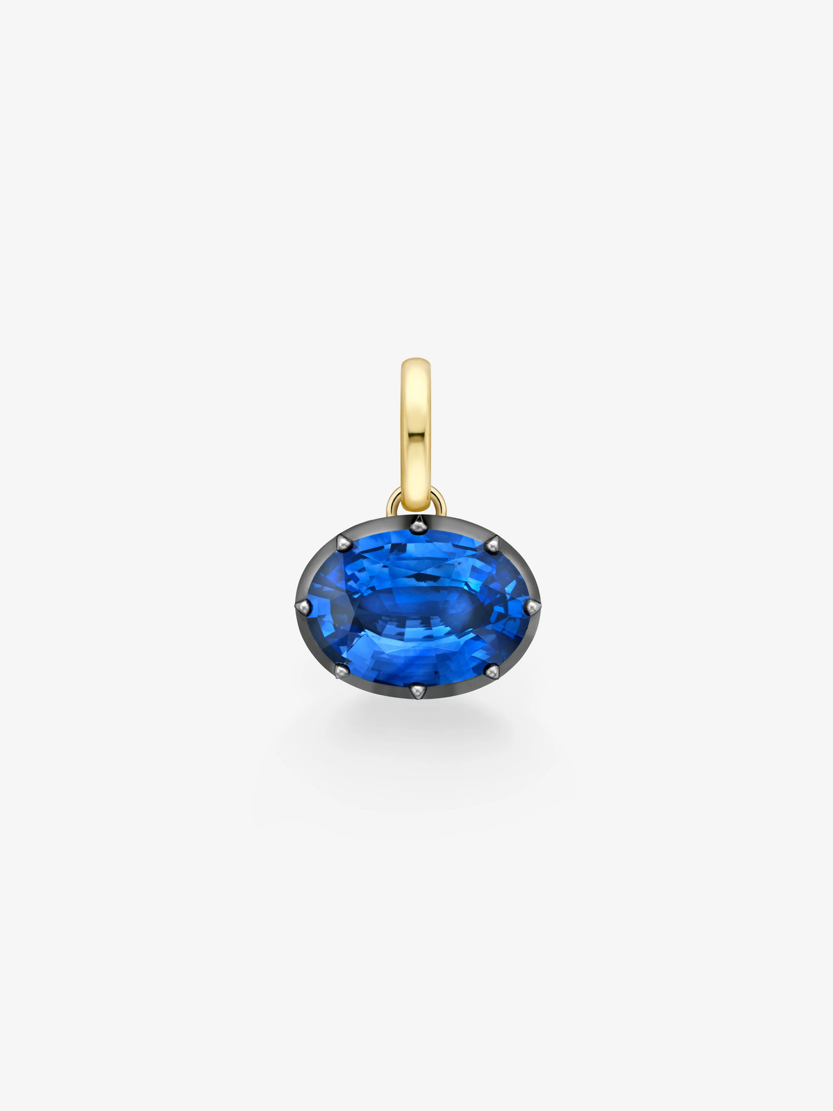 9.99ct Oval Sapphire Torque Pendant View 1