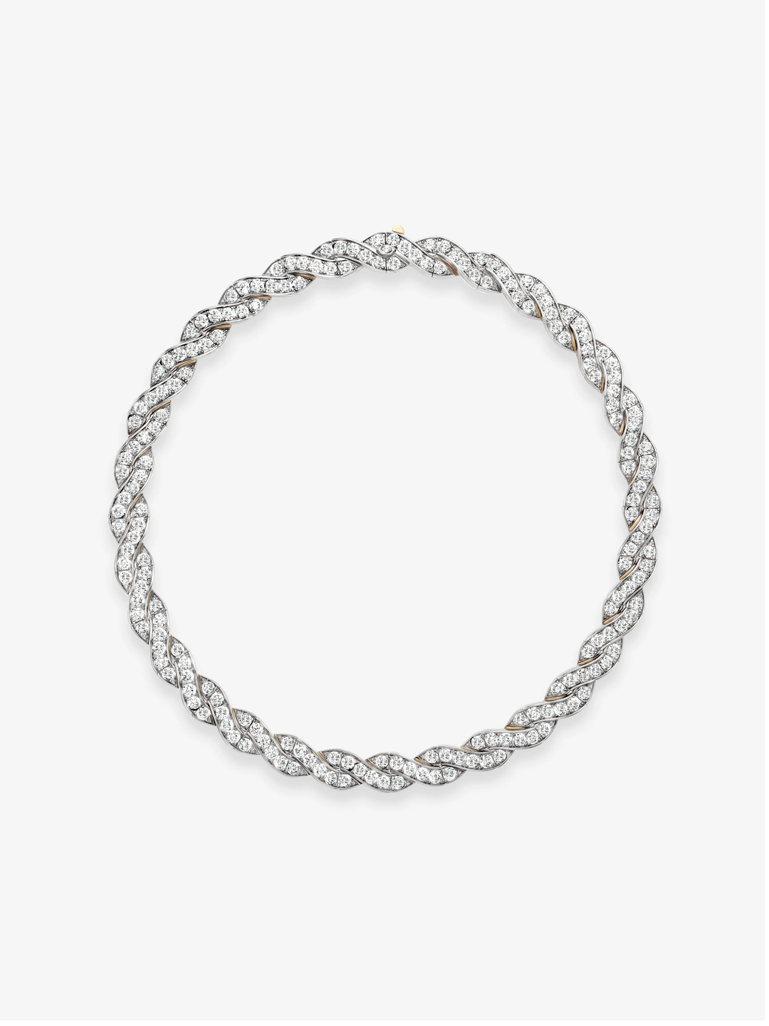 Bows 35ct Diamond & White Gold Ribbon Necklace  View 1