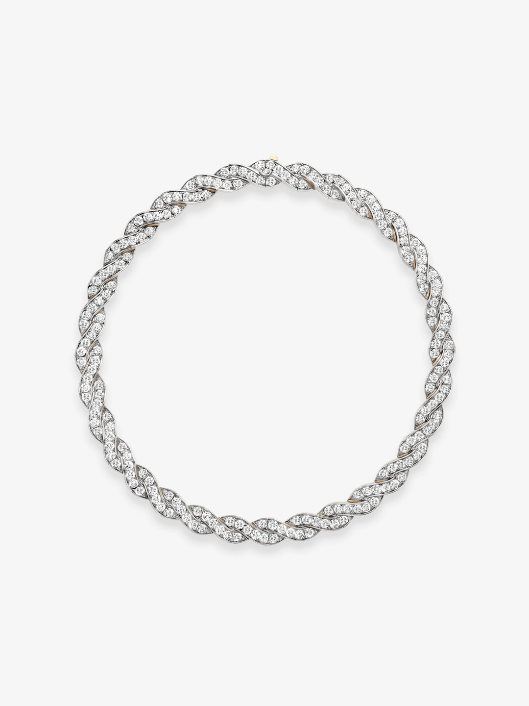 Bows 35ct Diamond & White Gold Ribbon Necklace  View 1