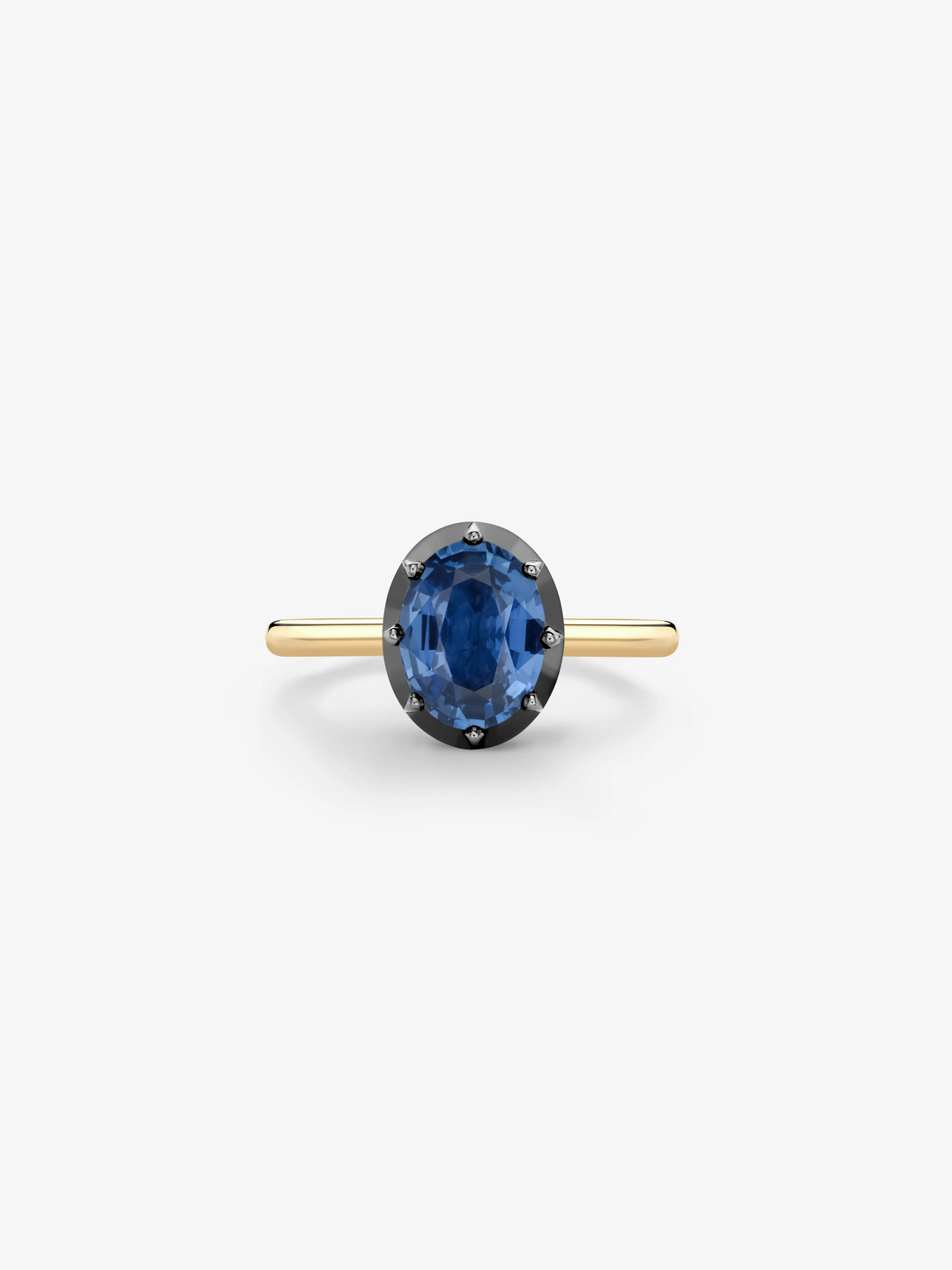 2.07ct Oval Sapphire Button Back Ring  View 1