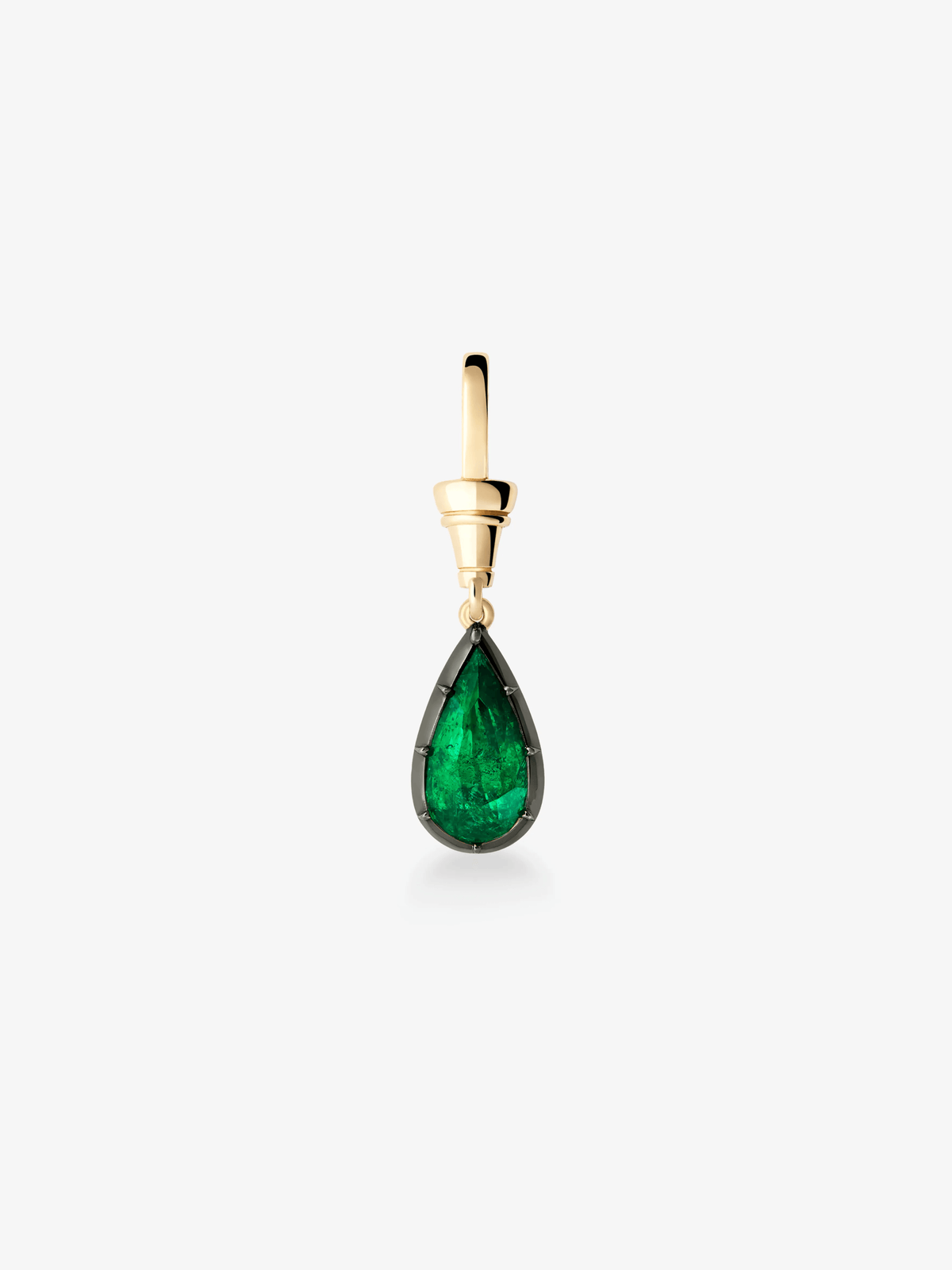 Ball n Chain 4.33ct Pear-Shaped Emerald Pendant View 1