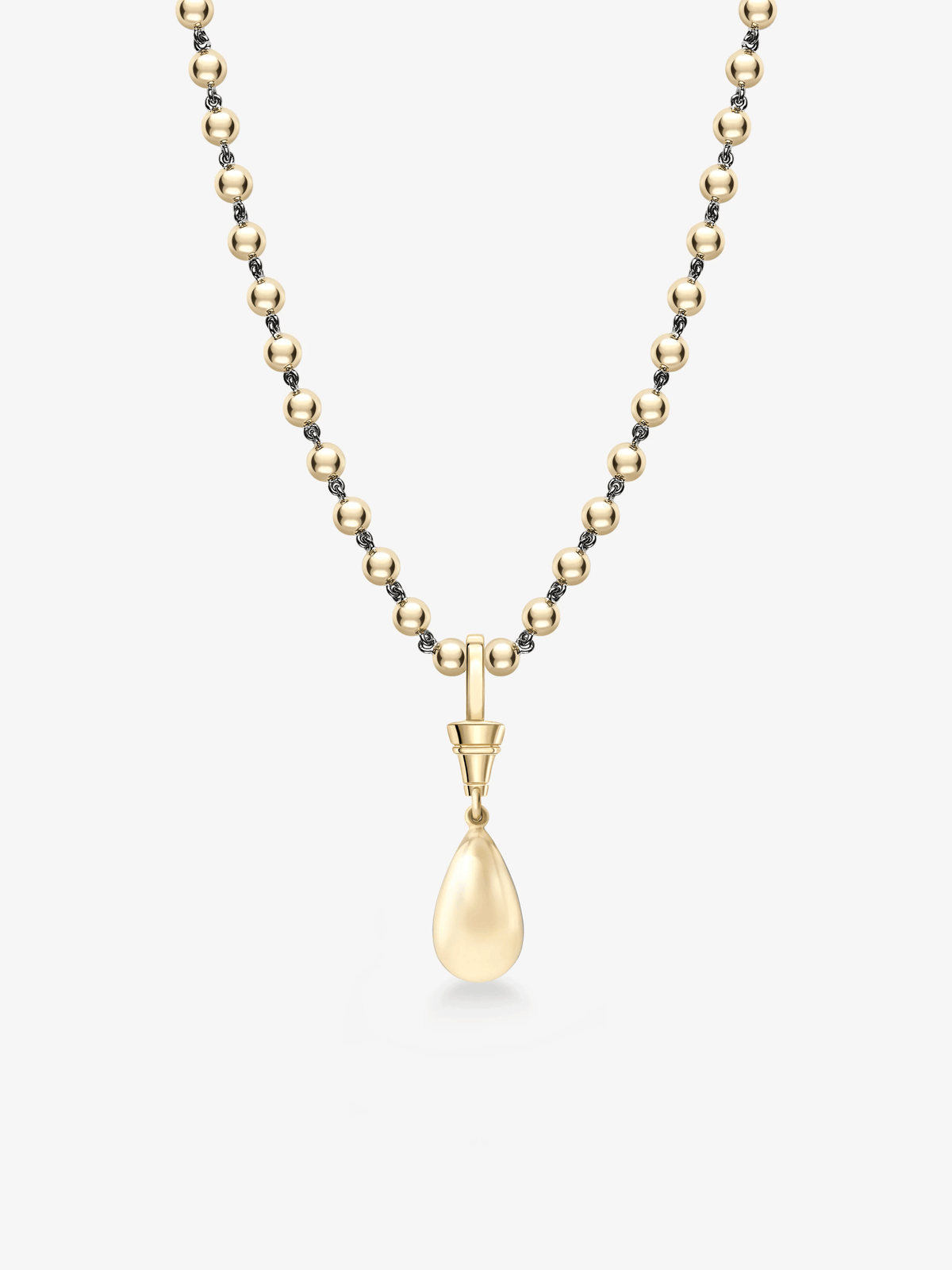 Ball n Chain 4.33ct Pear-Shaped Emerald Pendant View 4
