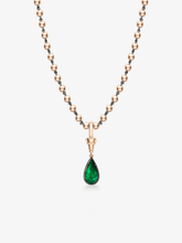 Ball n Chain 4.33ct Pear-Shaped Emerald Pendant