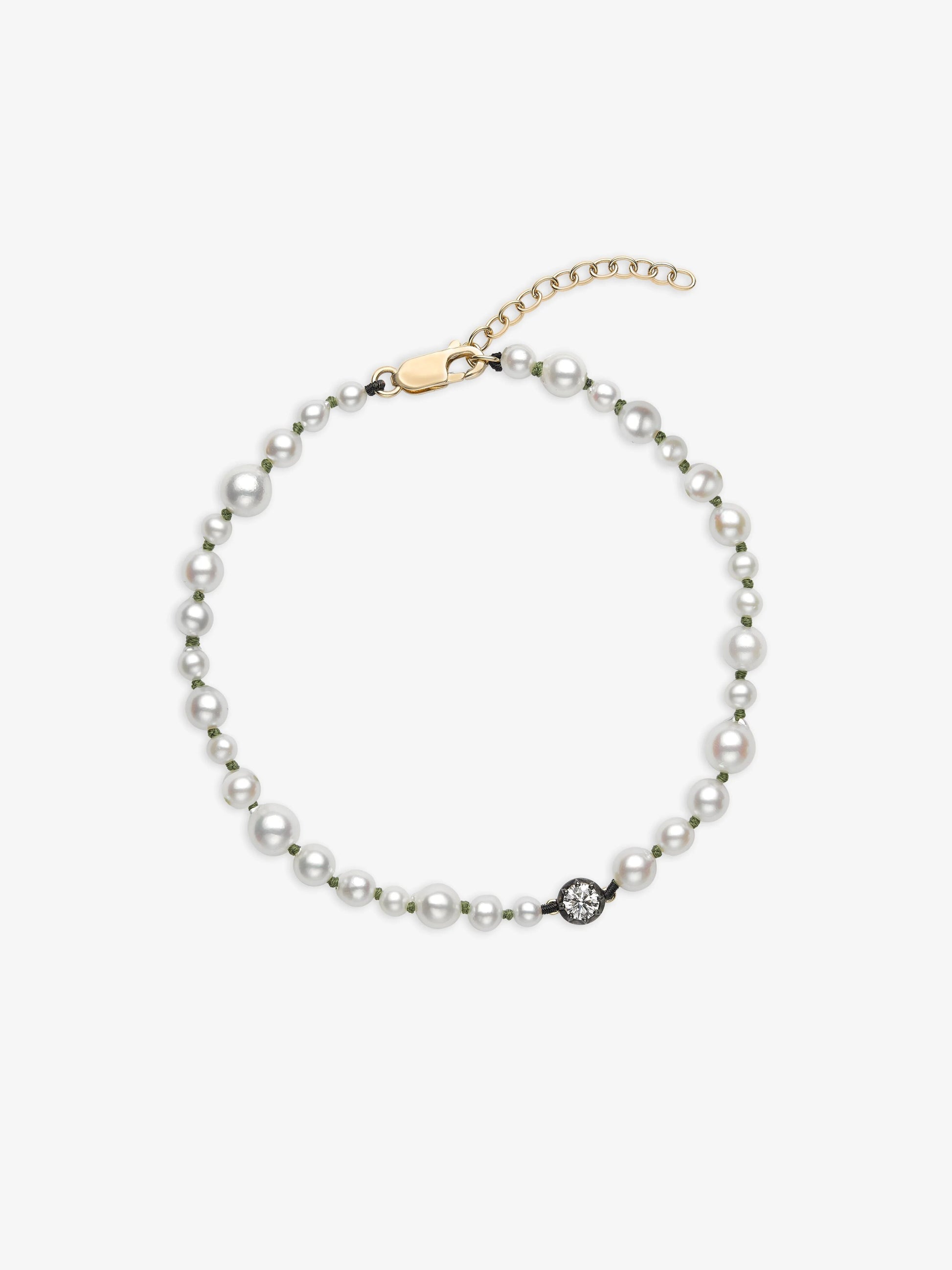 Beaches Pearl & 0.40ct Diamond Anklet View 1