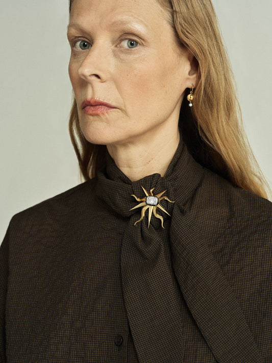 Orbit 7.01ct Cushion Cut Diamond Brooch View 2