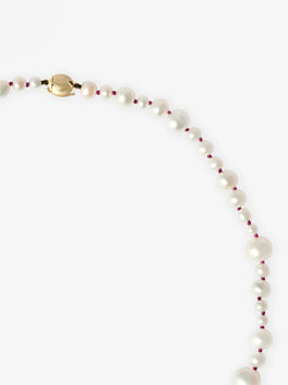 Beaches Pearl & 0.40ct Diamond 21" Pink Thread Necklace