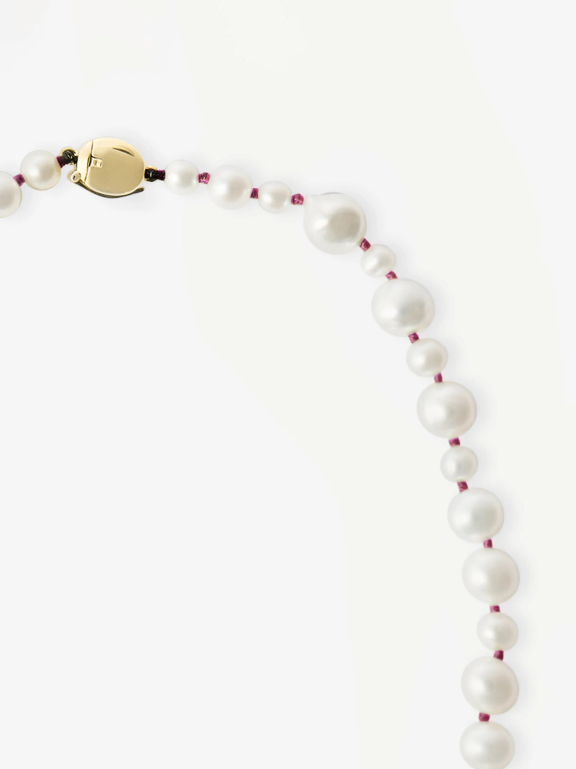 Beaches Pearl & 0.40ct Diamond 30" Pink Thread Necklace View 2