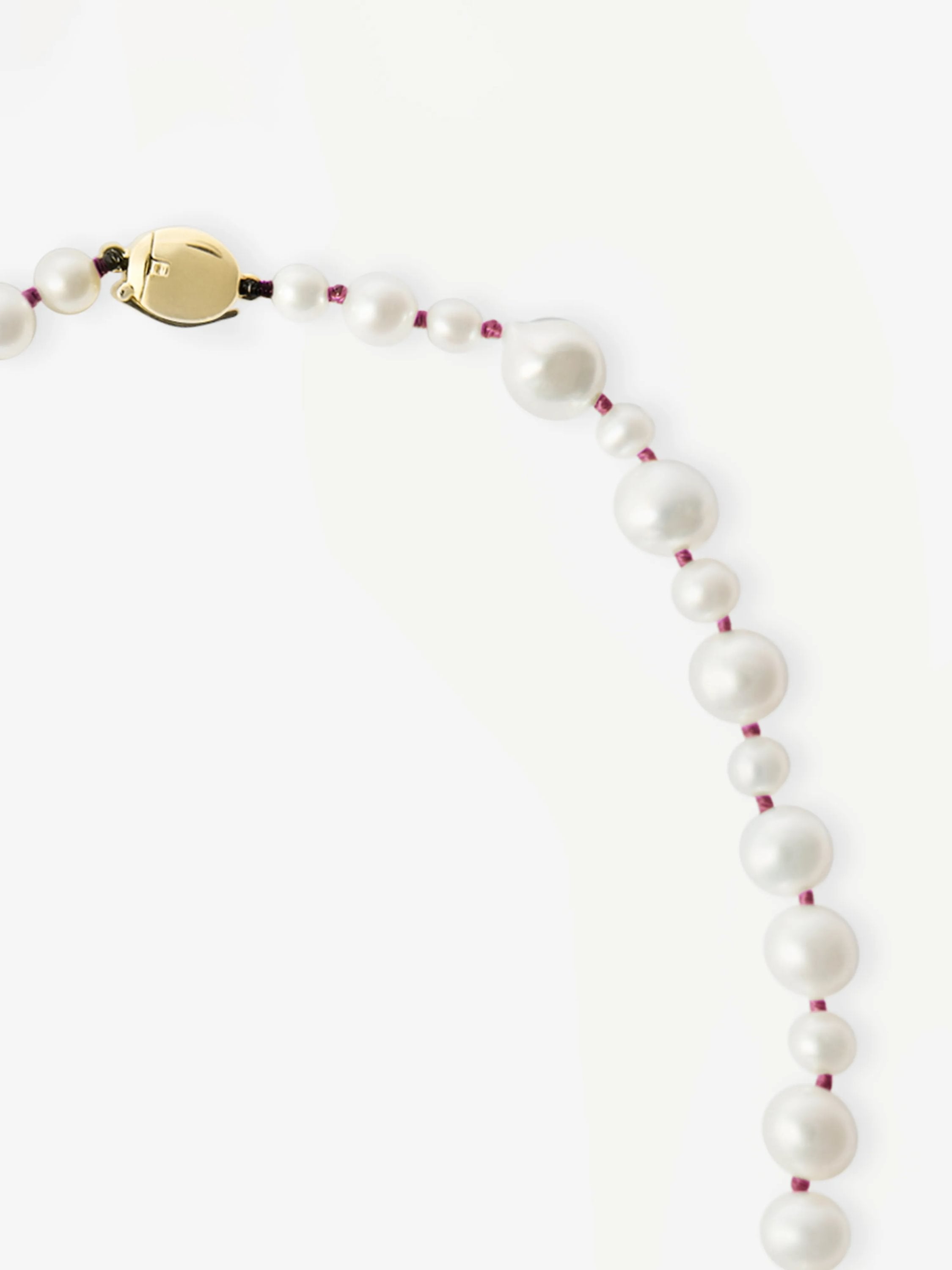 Beaches Pearl & 0.40ct Diamond 30" Pink Thread Necklace View 2