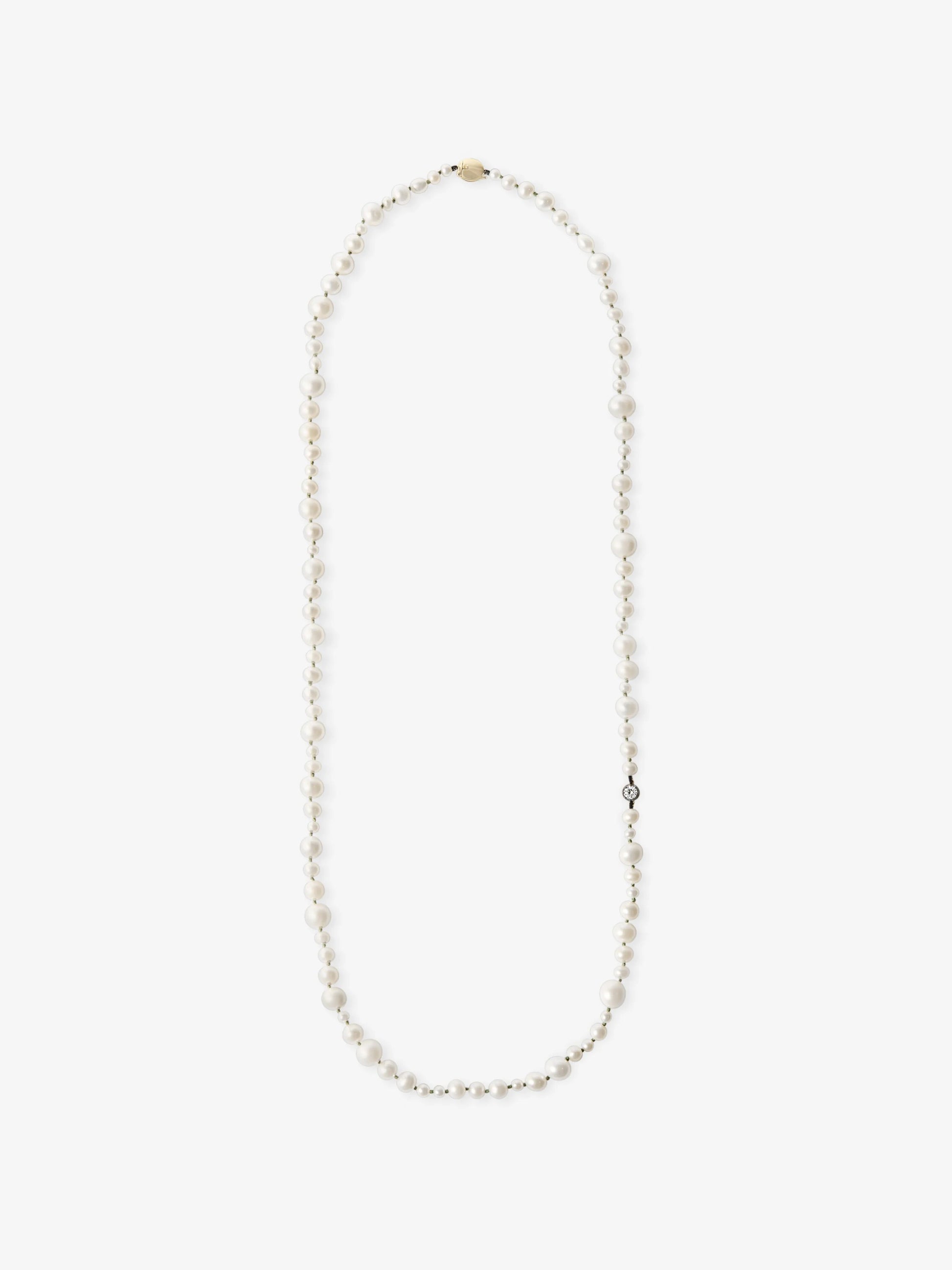 Beaches Pearl & 0.40ct Diamond 30" Necklace View 1