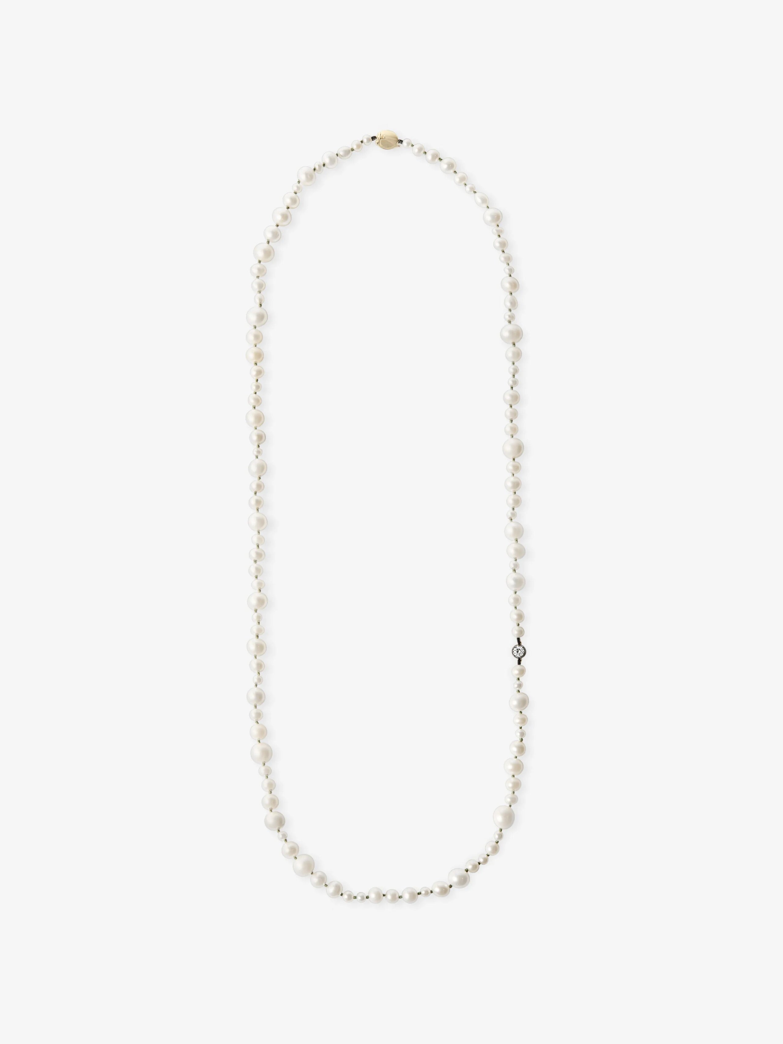 Beaches Pearl & 0.40ct Diamond 30" Necklace View 1