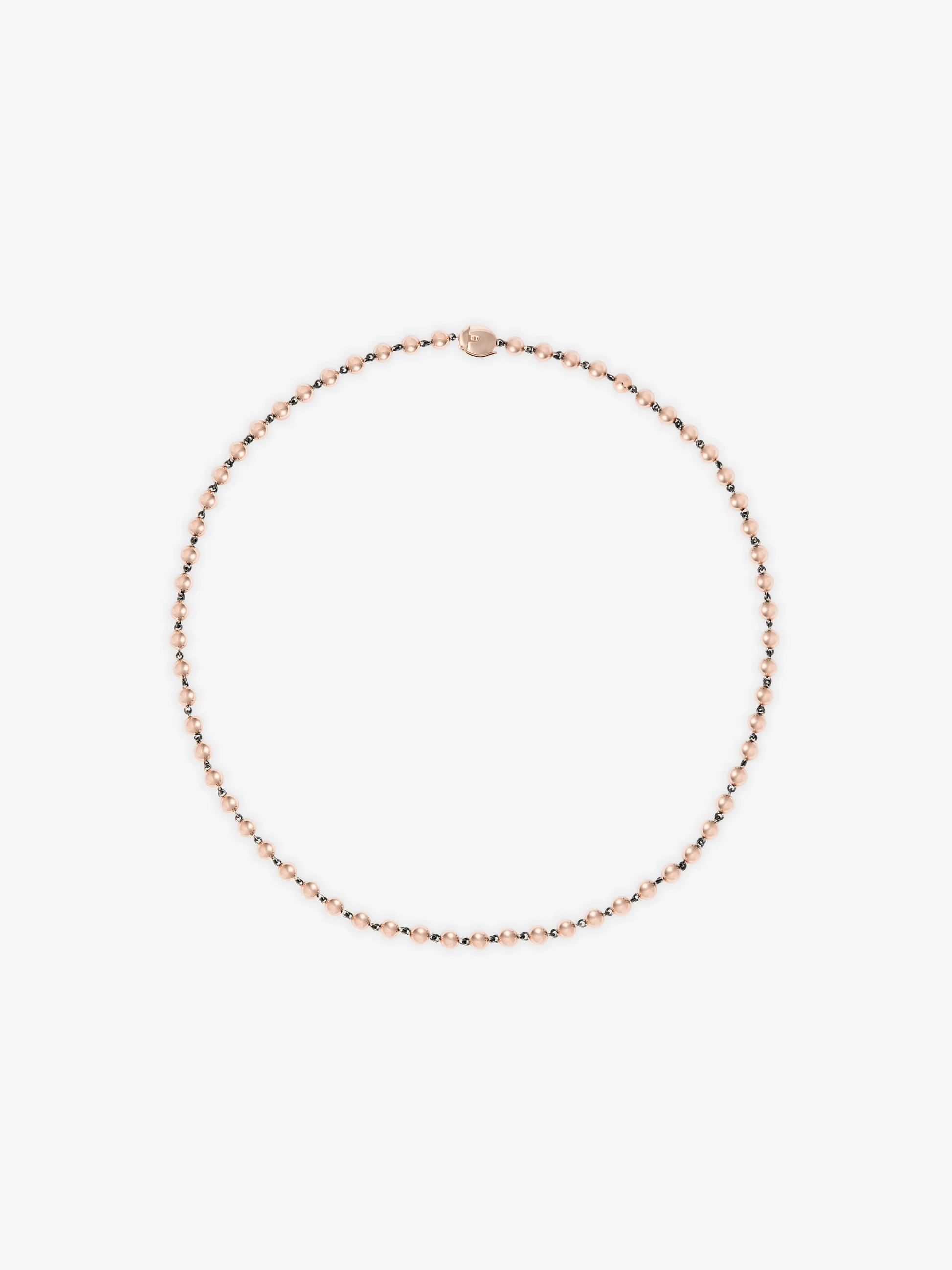 Ball n Chain Rose Gold 18" Necklace View 1