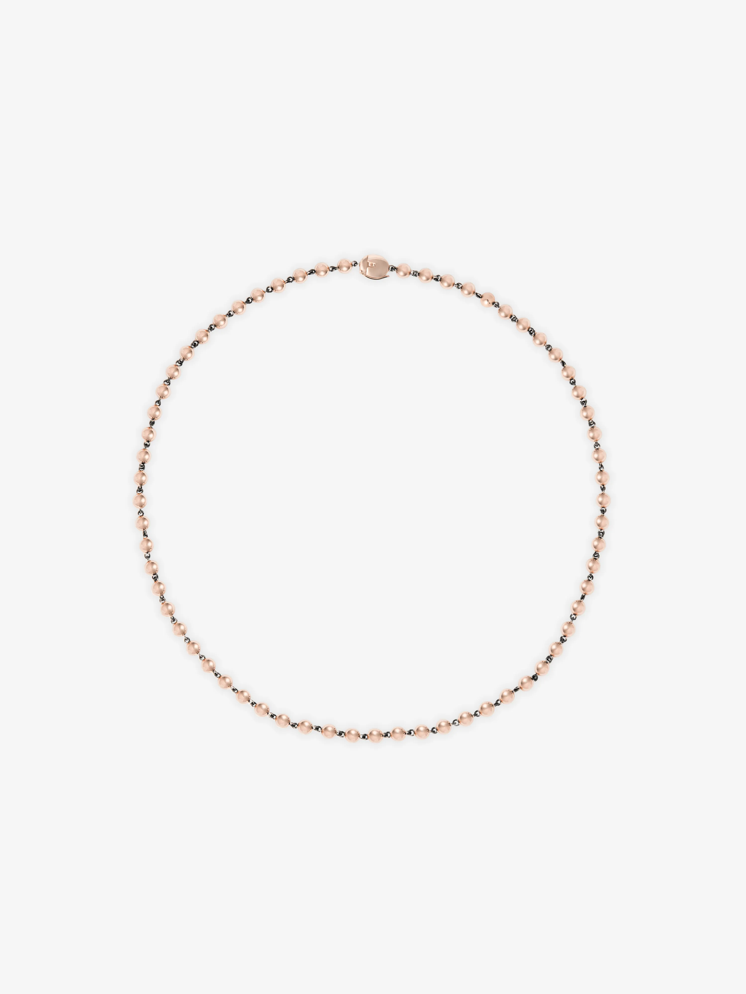 Ball n Chain Rose Gold 18" Necklace View 1