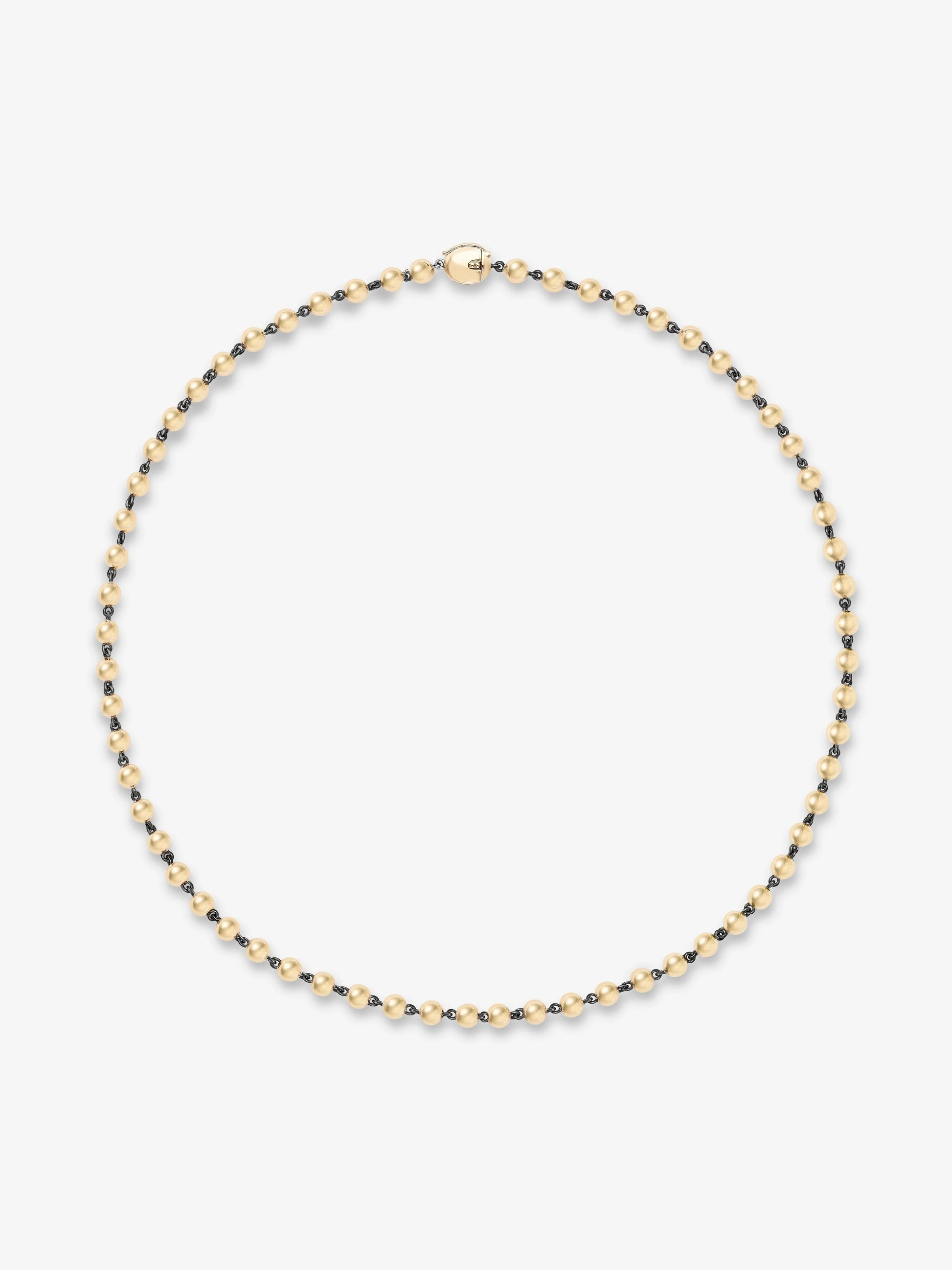 Ball n Chain Yellow Gold 18" Necklace View 1