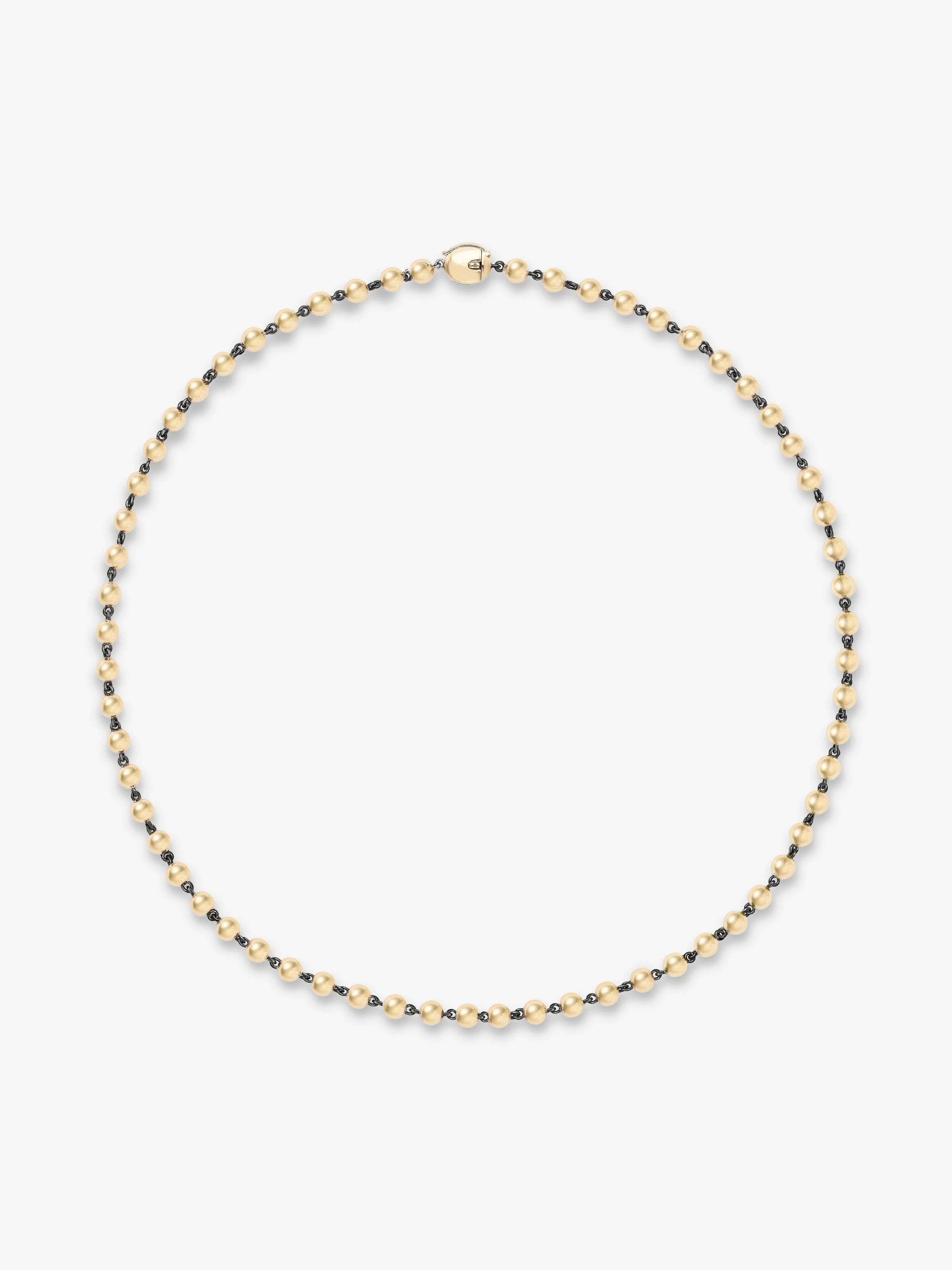 Ball n Chain Yellow Gold 18" Necklace View 1