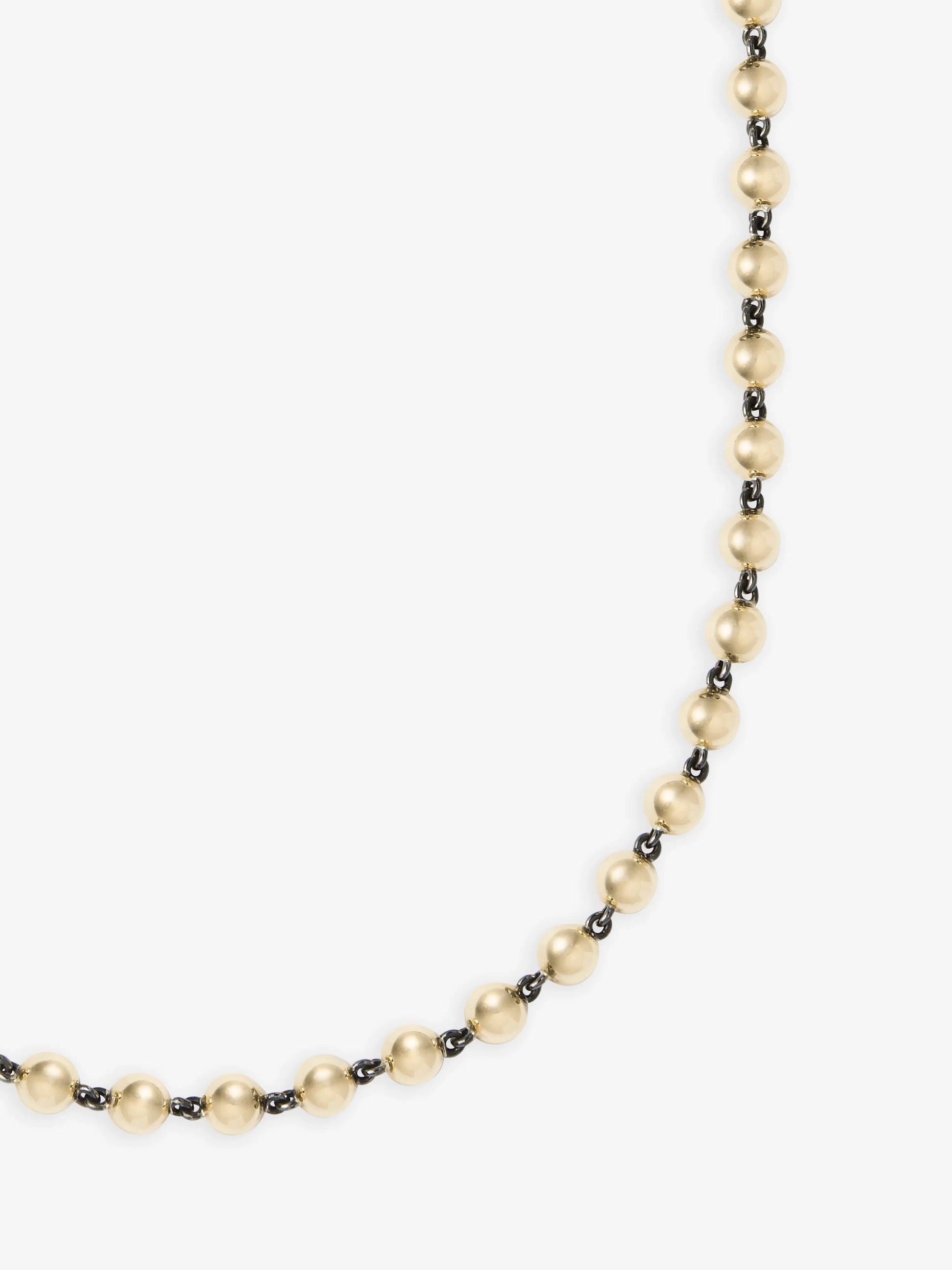 Ball n Chain Yellow Gold 36" Necklace View 2