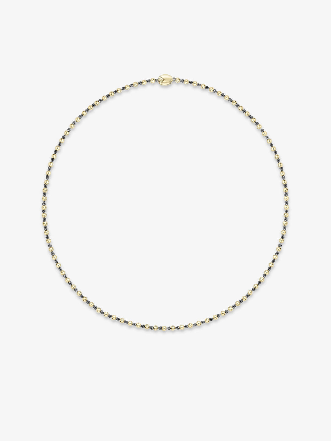Micro Ball n Chain Yellow Gold 18" Necklace  View 1