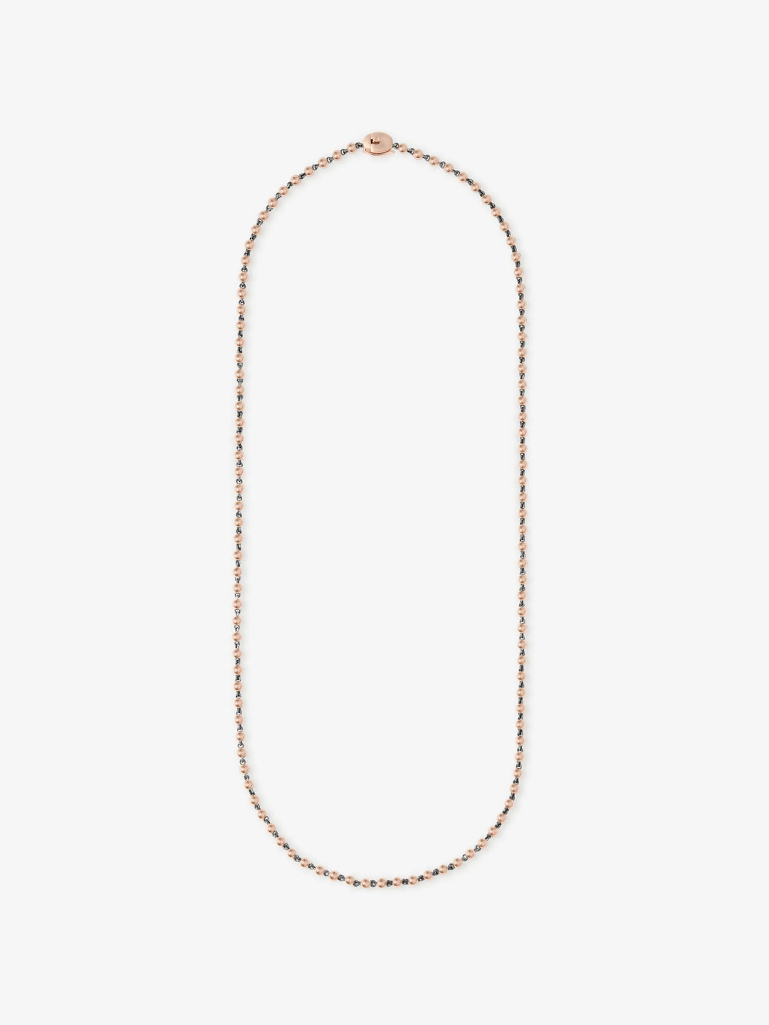 Micro Ball n Chain Rose Gold 21" Necklace  View 1