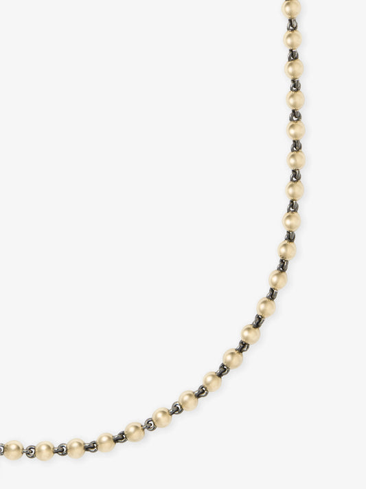 Micro Ball n Chain Yellow Gold 36" Necklace View 2